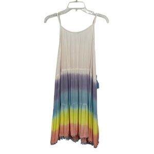 JUSTICE Girl’s Swimsuit Cover-Up Sz 14/16 Multi Colors Adjustable Straps